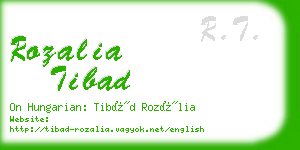 rozalia tibad business card